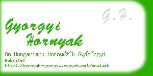 gyorgyi hornyak business card